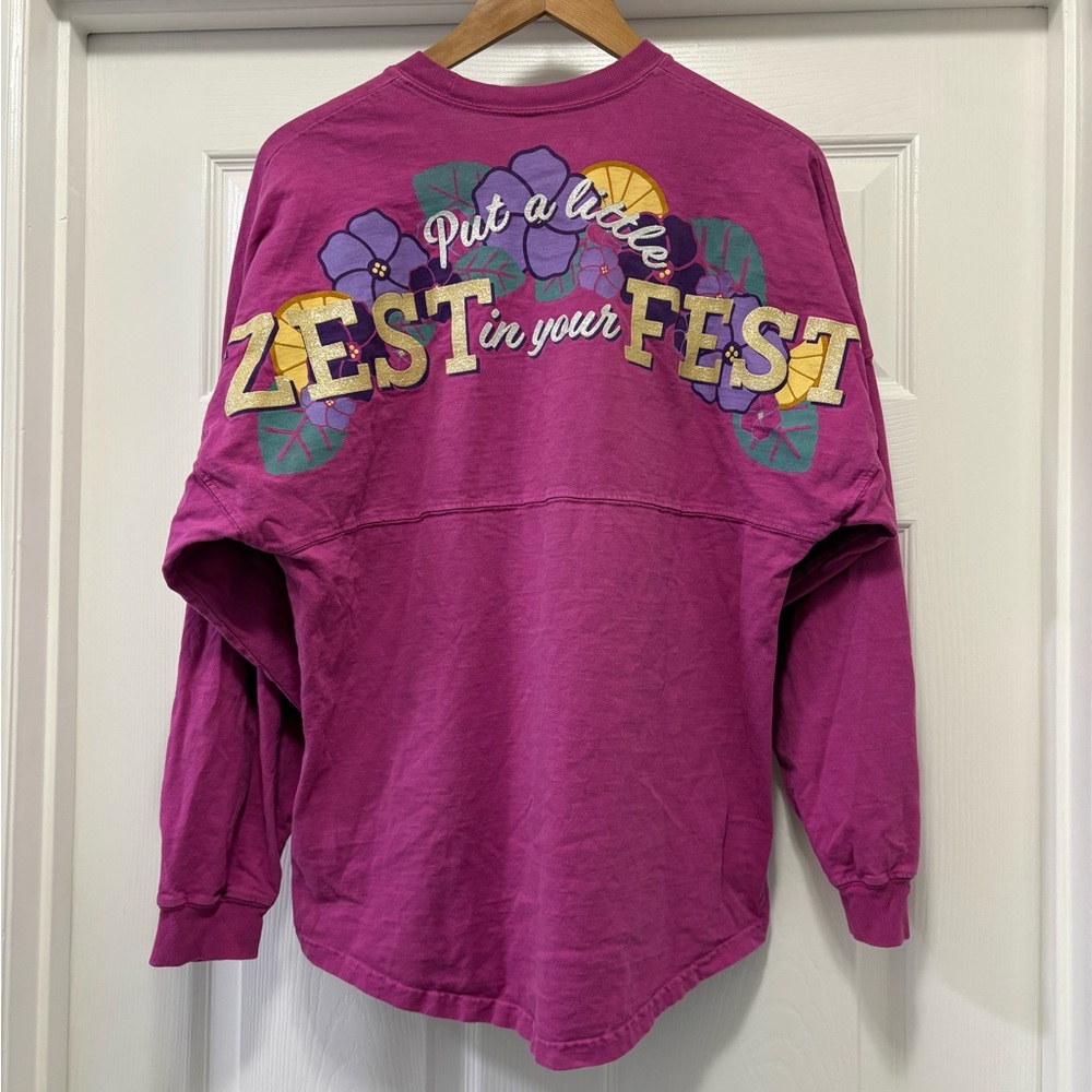 Disney Pink Purple Spirit Jersey Epcot Flower & Garden festival Long sleeve